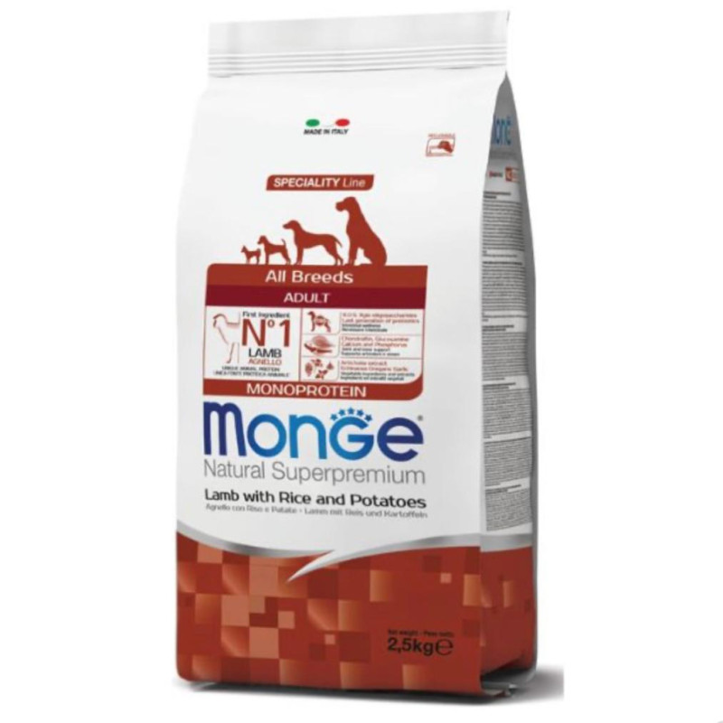 monge-dog-adult-all-breeds-agnello-riso-patate-alimento-completo-monoprotein-2,5kg monge dog adult all breeds agnello riso patate alimento completo monoprotein 2,5kg