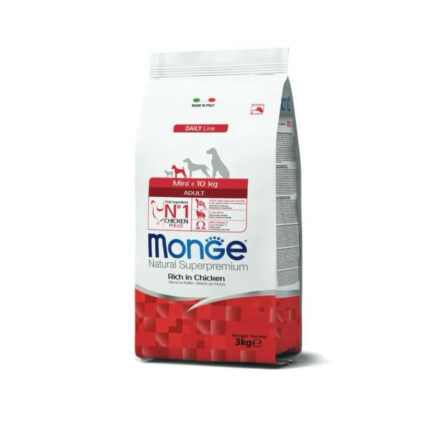 monge dog mini senior pollo alimento completo cane anziano