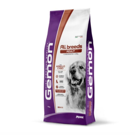 monge gemon dog all breeds kg 15 alimento secco attivita fisica normale agnello