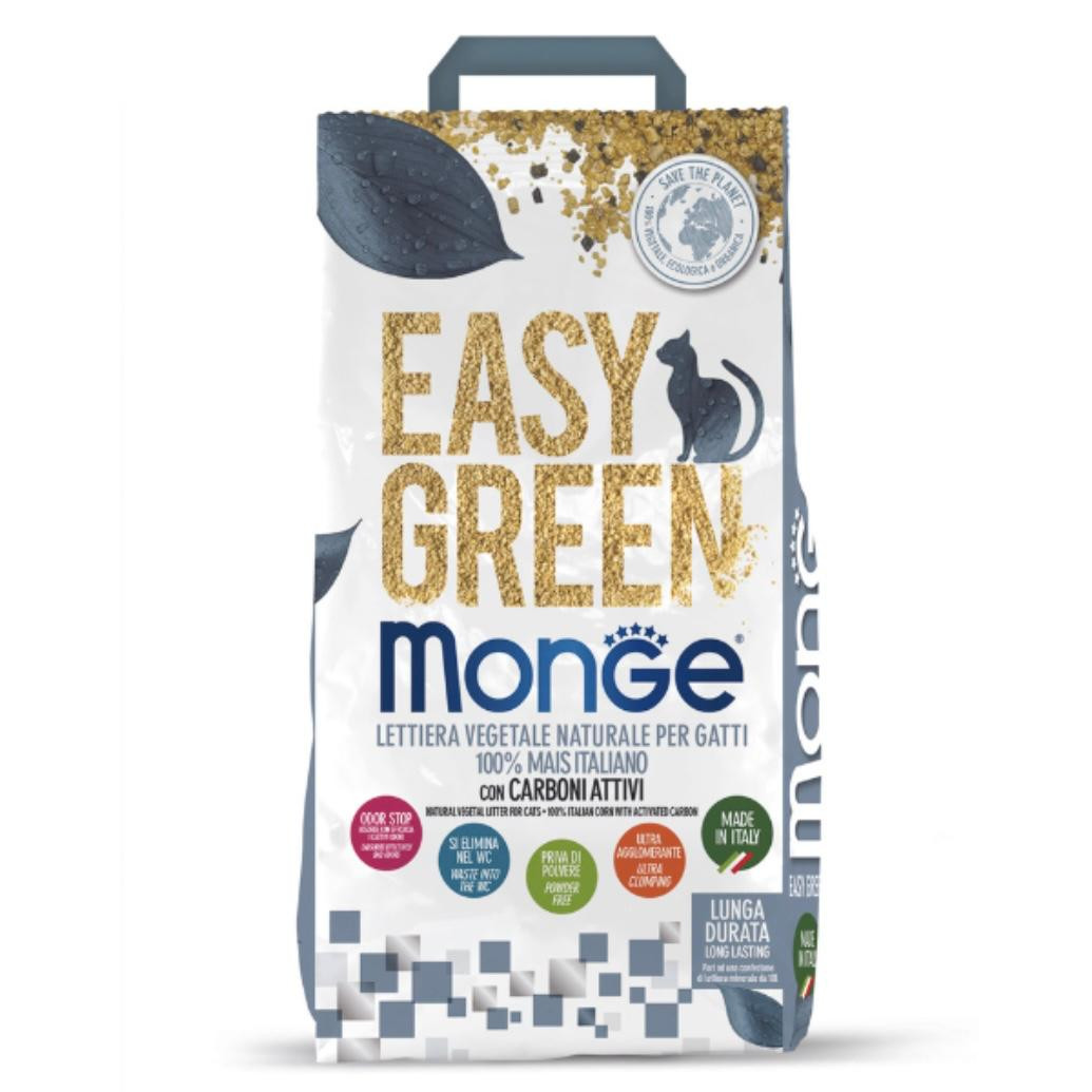 easy green carboni attivi MONGE lettiera EASY GREEN lt. 10 con carboni attivi - immagine 1