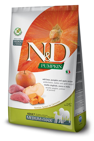 farmina pumkin medium maxi cinghiale kg. 2 5.