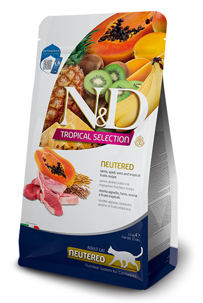 tropical selection cat neutered agnello 1 5 kg.
