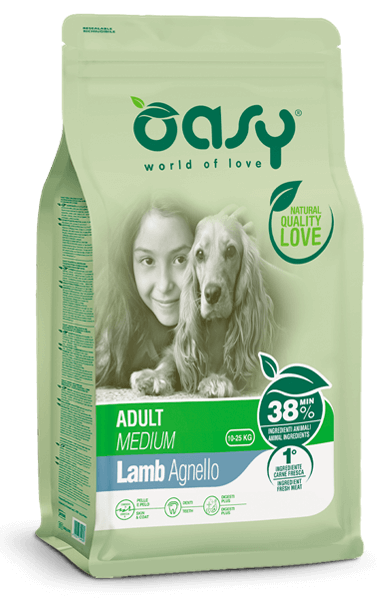 oasy dog adult medium agnello kg. 12.