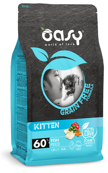 oasy kitten grain free pesce kg. 15.