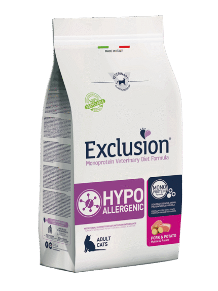 exclusion cat hypoallergenic maiale gr 400.