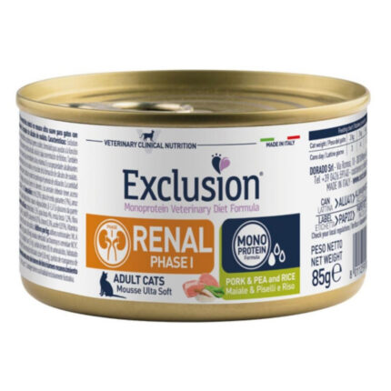 exclusion cat monoprotein veterinary diet renal phase 1 gr. 85.