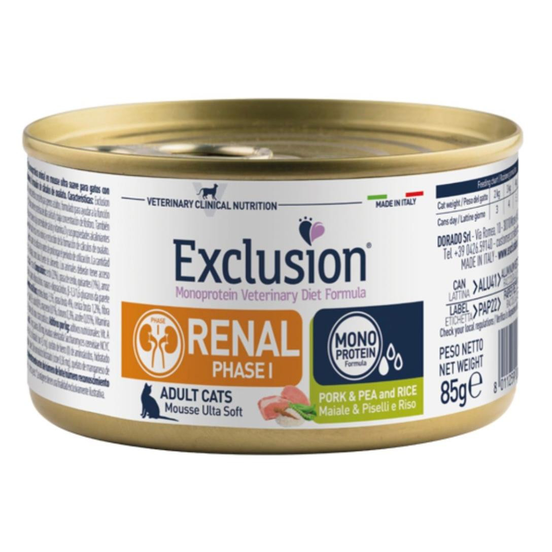 exclusion cat monoprotein veterinary diet renal phase 1 gr. 85 exclusion cat monoprotein veterinary diet renal phase 1 gr. 85.