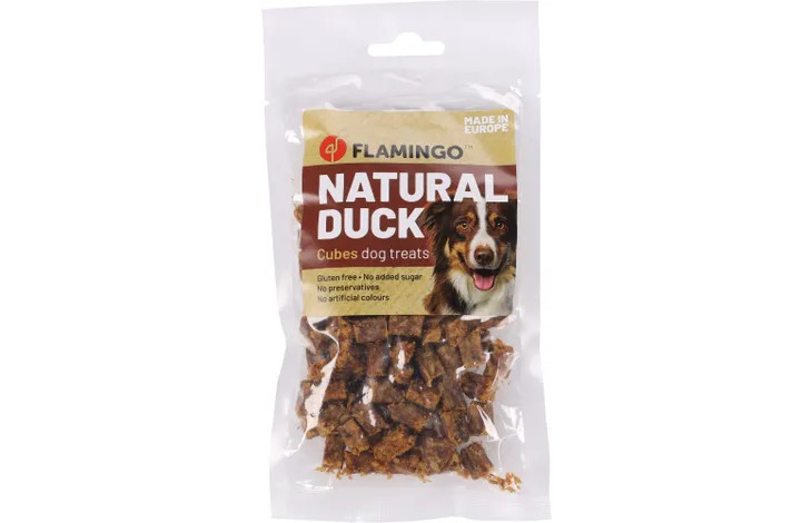 flamingo dog snack anatra in cubetti gr. 80 flamingo dog snack anatra in cubetti gr. 80.
