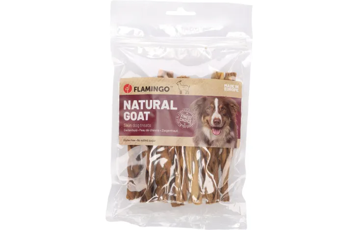 flamingo dog snack naturale pelle di capra intrecciata flamingo dog snack naturale pelle di capra intrecciata.
