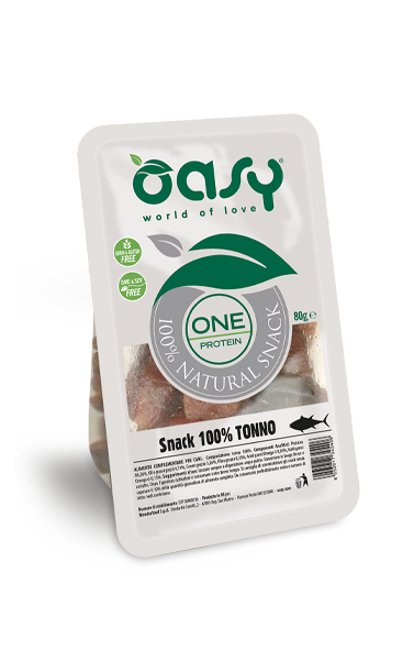 oasy snack dog one protein tonno.