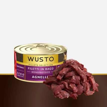 wusto dog filetti in ragu agnello gr. 150.