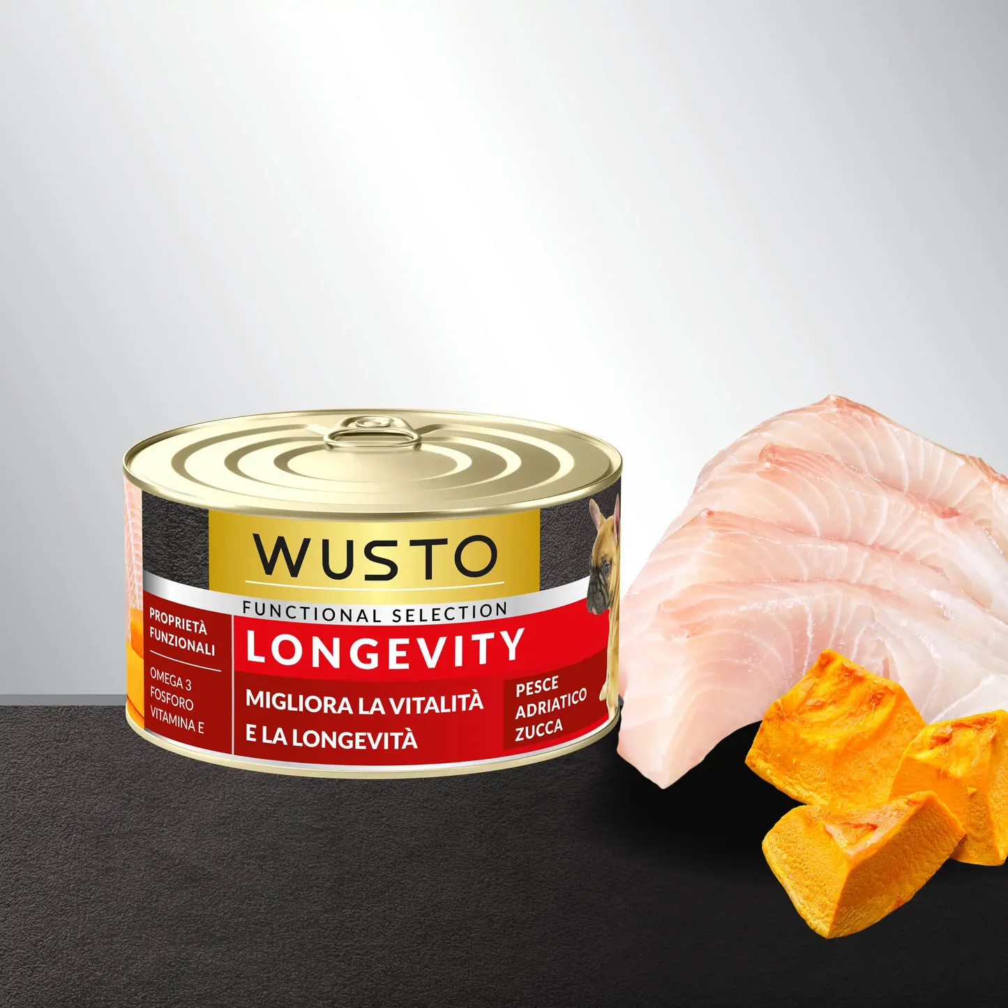 wusto dog longevity pesce adriatico e zucca gr. 150 wusto dog longevity pesce adriatico e zucca gr. 150.