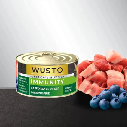 wusto dog pate maiale e mirtilli gr. 150.