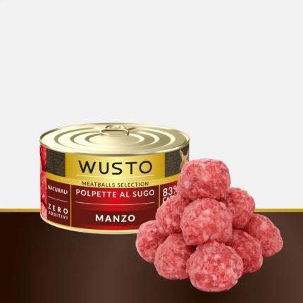 wusto dog polpette al sugo di manzo gr. 150.