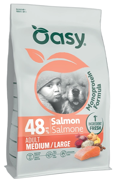 oasy dog monoprotein medium large salmone kg. 2.webp