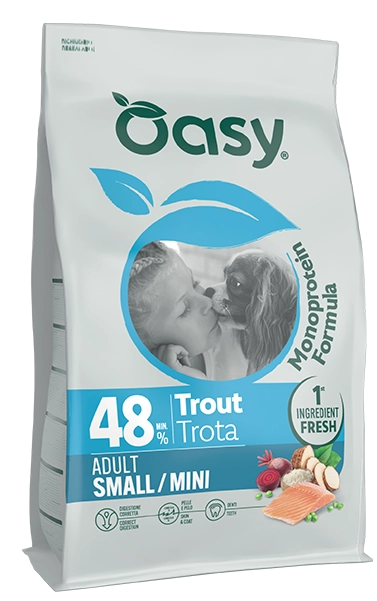 oasy dog small mini monoprotein trota kg. 2.webp